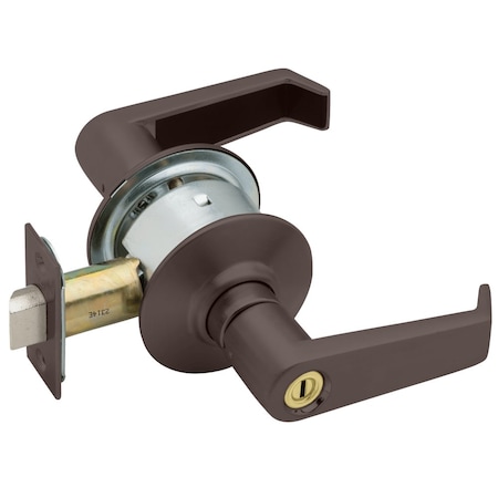 Grade 2 Privacy Cylindrical Lock, Levon Lever, Non-Keyed, Oil-Rubbed Bronze Finish, Non-handed